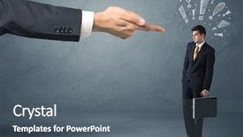  Presentation with last - Slide set having employee in trouble getting last background and a  colored foreground