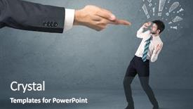  Presentation with last - Presentation design with employee in trouble getting last background and a gray colored foreground