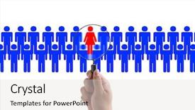  Presentation with recruitment - Beautiful slide deck featuring employee in workplace for business backdrop and a light gray colored foreground