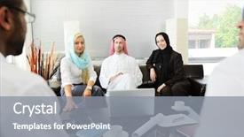  Presentation with multi ethnic group - Amazing theme having employee interviews - group of multi ethnic business backdrop and a gray colored foreground