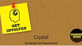  Presentation with yellow paper - Audience pleasing PPT layouts consisting of employee involvement - get involved against illustrative image backdrop and a gold colored foreground