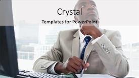  Presentation with entrepreneur - Colorful presentation enhanced with employee involvement - thoughtful entrepreneur while working backdrop and a light gray colored foreground