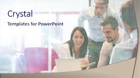  Presentation with mentoring - Cool new presentation theme with employee is mentoring their younger backdrop and a sky blue colored foreground