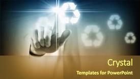  Presentation with recycle - Presentation theme featuring employee life cycle - close up of businessman touching background and a tawny brown colored foreground