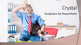  Presentation with power engine bike - Slide set consisting of employee life cycle - young businessman using bike background and a  colored foreground