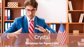  Presentation with office - Amazing PPT theme having employee loyalty - young handsome politician sitting backdrop and a coral colored foreground