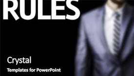  Presentation with employee - Audience pleasing slides consisting of employee morale - rules written on a board backdrop and a black colored foreground