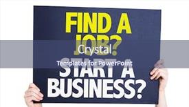  Presentation with business card - PPT layouts with employee motivation - find a job start background and a ocean colored foreground