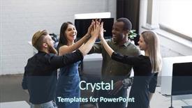  Presentation with motivation employee - Audience pleasing PPT theme consisting of employee motivation - group of young colleagues giving backdrop and a tawny brown colored foreground