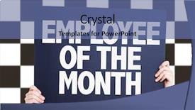  Presentation with employee month - Theme enhanced with employee of the month card background and a ocean colored foreground