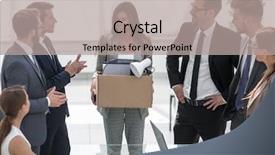  Presentation with first - Amazing slide deck having employee on his first day backdrop and a light gray colored foreground