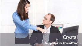  Presentation with wealth people problem - Colorful presentation theme enhanced with 2 opinions - problem under colleagues - two backdrop and a  colored foreground