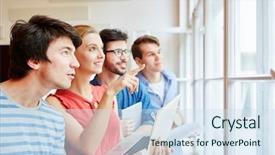  Presentation with business vision - PPT layouts featuring employee orientation - young start-up team having background and a  colored foreground