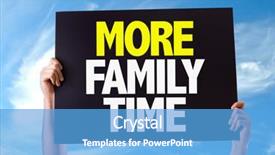  Presentation with picnic - Presentation theme featuring employee picnic - more family time card background and a teal colored foreground