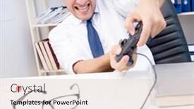  Presentation with computer games - Amazing slide set having employee-playing-computer-games backdrop and a lemonade colored foreground