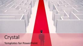  Presentation with red puzzle - PPT layouts enhanced with employee puzzle - adult elegant businessman standing background and a red colored foreground