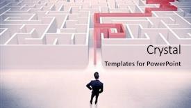  Presentation with giving - Presentation theme consisting of employee puzzle - businessman in suit giving thumbs background and a lemonade colored foreground