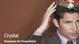  Presentation with recognition - PPT theme enhanced with employee recognition - closeup of a cropped businessman background and a tawny brown colored foreground