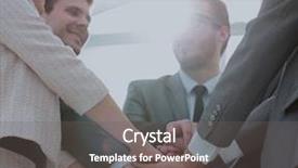  Presentation with employee relations - Slides having employee relations - business people join hand together background and a gray colored foreground