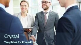  Presentation with employee relations - PPT theme enhanced with employee relations - greeting partner background and a ocean colored foreground