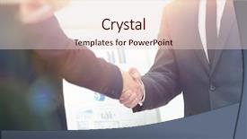  Presentation with employee relations - PPT layouts having employee relations - investor shakes hands background and a lemonade colored foreground