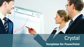  Presentation with business plan - Presentation theme enhanced with employee rights - image of successful woman explaining background and a  colored foreground