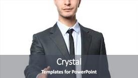  Presentation with salesman - Cool new presentation design with employee transport consultancy - car salesman stretching hand backdrop and a  colored foreground