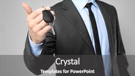  Presentation with violin key - Colorful presentation theme enhanced with employee transport consultancy - car salesman with key backdrop and a  colored foreground