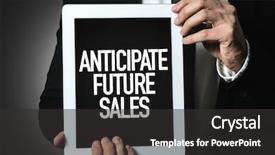  Presentation with sales - Cool new PPT layouts with employee turnover - anticipate future sales backdrop and a  colored foreground