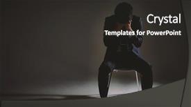  Presentation with turnover - Slides having employee turnover - frustrated young businessman background and a dark gray colored foreground