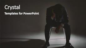  Presentation with turnover - Audience pleasing theme consisting of employee turnover - frustrated young businessman backdrop and a dark gray colored foreground