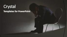  Presentation with turnover - PPT layouts featuring employee turnover - frustrated young businessman background and a dark gray colored foreground