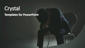  Presentation with turnover - PPT theme enhanced with employee turnover - frustrated young businessman background and a dark gray colored foreground
