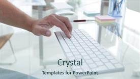  Presentation with personal - PPT theme enhanced with employee typing on a personal background and a sky blue colored foreground