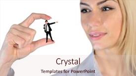  Presentation with man joined woman - PPT theme featuring employee wishes - business woman looking amazed background and a  colored foreground