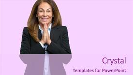  Presentation with helping others two hands woman - Amazing presentation having employee wishes - middle age business woman backdrop and a  colored foreground