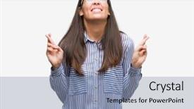  Presentation with beautiful hispanic woman - Colorful PPT theme enhanced with employee wishes - young beautiful hispanic business woman backdrop and a  colored foreground