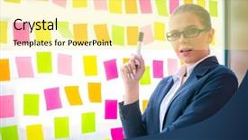  Presentation with planning - PPT theme enhanced with employee with many conflicting priorities background and a blonde colored foreground