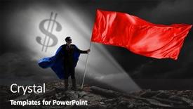  Presentation with skills - Amazing PPT theme having employee with super skills backdrop and a dark gray colored foreground