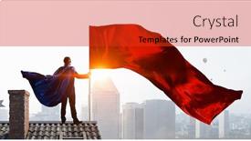  Presentation with skills - PPT layouts consisting of employee with super skills background and a red colored foreground