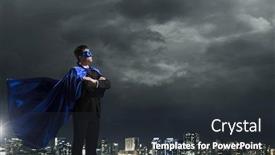  Presentation with skills - PPT layouts having employee with super skills background and a tawny brown colored foreground