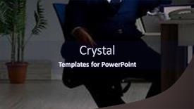  Presentation with task - Colorful presentation design enhanced with employee working late to finish important deliverable task backdrop and a navy blue colored foreground