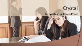  Presentation with story of an hour by kate chopin - Beautiful theme featuring employees busy in their working backdrop and a  colored foreground