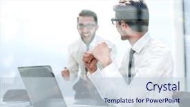  Presentation with happy new year 2022 - Audience pleasing slides consisting of employees looking for online news backdrop and a lemonade colored foreground