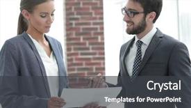  Presentation with company - Slide deck consisting of employees to discuss business matter background and a dark gray colored foreground