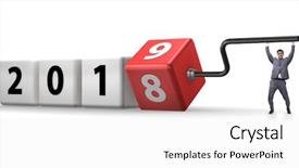  Presentation with reveal - Slide deck having employees transition - businessman employee rotating cube background and a white colored foreground