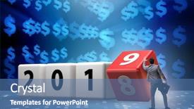  Presentation with reveal - Beautiful PPT theme featuring employees transition - businessman employee rotating cube backdrop and a teal colored foreground