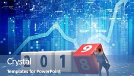  Presentation with reveal - Amazing presentation theme having employees transition - businessman employee rotating cube backdrop and a teal colored foreground