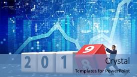  Presentation with reveal - PPT theme consisting of employees transition - businessman employee rotating cube background and a teal colored foreground