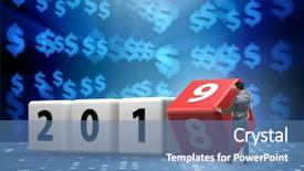  Presentation with reveal - Slides with employees transition - businessman employee rotating cube background and a teal colored foreground